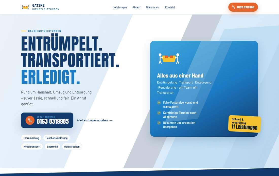 Vorschau der Website gatzke.dhdev.xyz