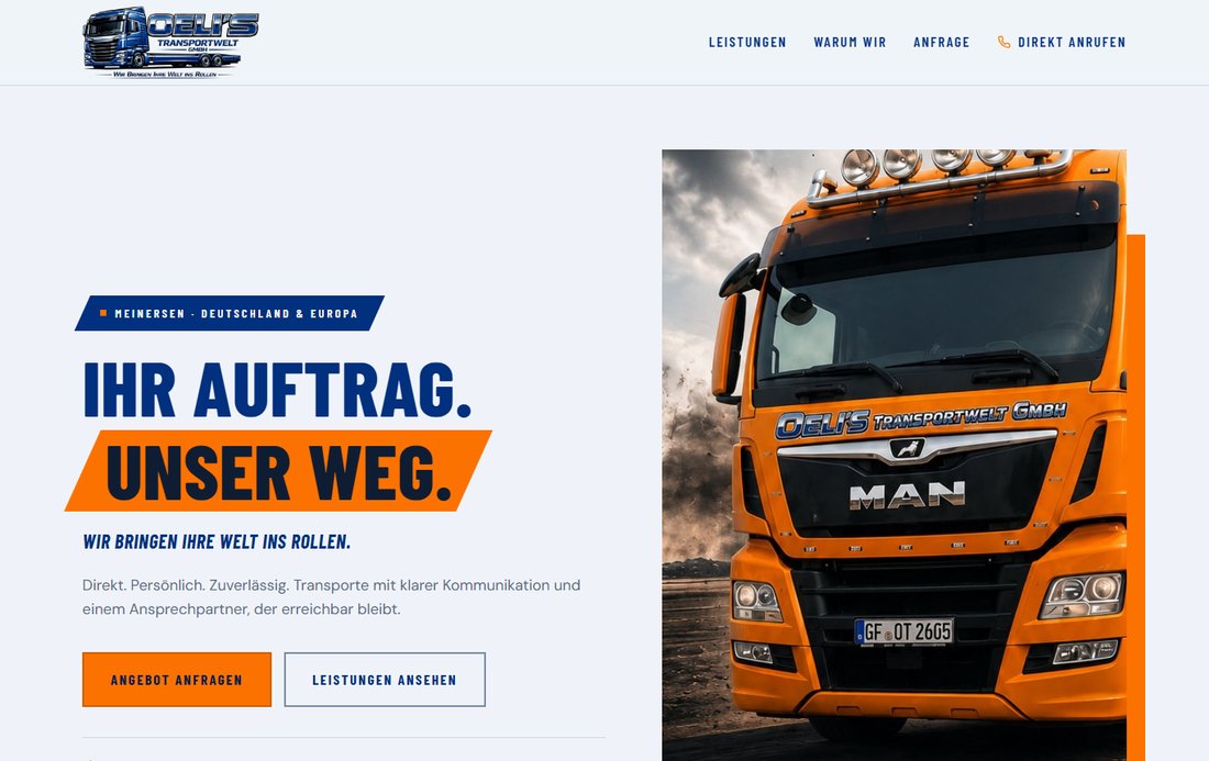 Vorschau der Website oelis-transportwelt.de